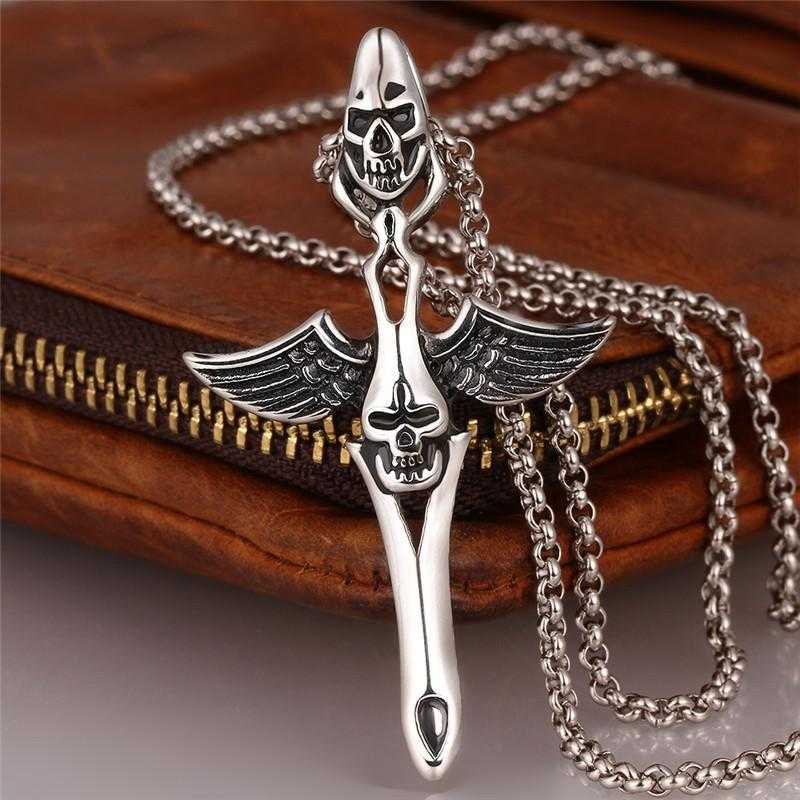 Stainless Steel Skull Design Pendant Necklace For Men | VIVOCO Online Shop                                                                            